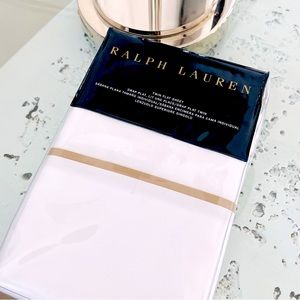 NWT Ralph Lauren Palmer Twin Flat Sheet Cotton Classic Simple Modern Timeless